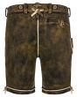 authentic german lederhosen classic brown back