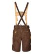 german lederhosen outfit brown back